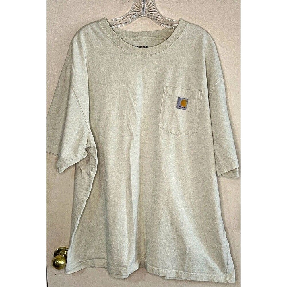 Carhartt Men's K87-M Loose Fit Pocket Tee mint green 2XL Big & Tall Crew Neck